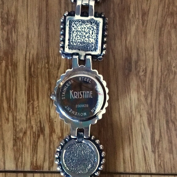 NIB Kristine Quartz Watch Multi Stone Toggle Bracelet main image 9